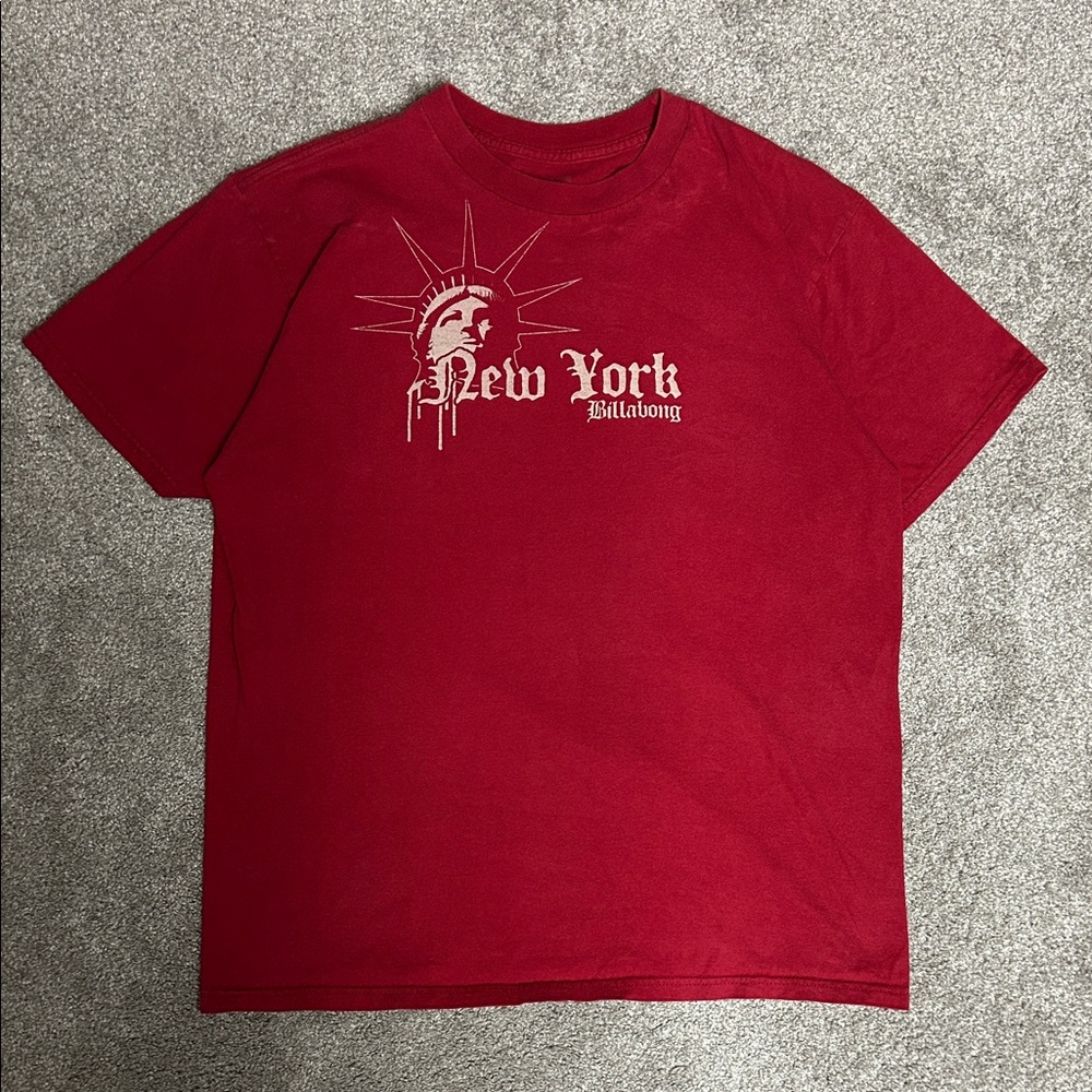 Y2K Billabong New York Red Shirt
